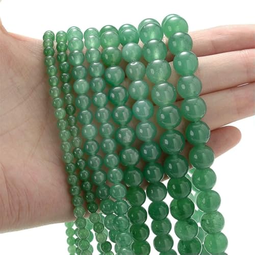 Natürlicher runder Stein, 4 6 8 10 12 mm, Tigerauge, Kristalle, Lava, Türkis, Jade, lose Perlen zur Schmuckherstellung, DIY-Armband, Handarbeiten, grüner Aventurin, 12 mm, ca. 30 Perlen Natürlicher runder Stein, 4 6 8 10 12 mm, Tigerauge, Kristalle, Lava, Türkis, Jade, lose Perlen zur Schmuckherstellung, DIY-Armband, Handarbeiten, grüner Aventurin, 12 mm, ca. 30 Perlen von LNHBZ