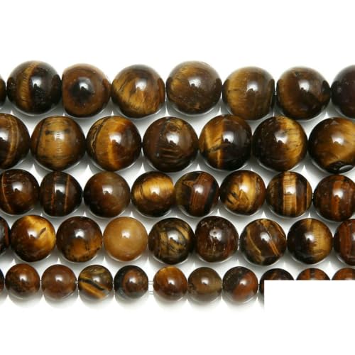 Naturstein AB+ Qualität Braungold Farbe Tigerauge Achat Runde lose Perlen 15" Strang 3 4 6 8 10 12 14,0 mm Pickgröße - 12 mm 31 bis 32 Stück Naturstein AB+ Qualität Braungold Farbe Tigerauge Achat Runde lose Perlen 15" Strang 3 4 6 8 10 12 14,0 mm Pickgröße - 12 mm 31 bis 32 Stück von LNHBZ