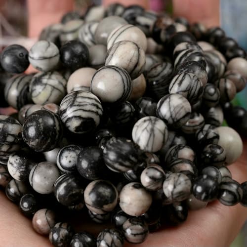 Natursteinperlen, Lava-Jaspis, Tigerauge, Quarz-Achat, runde lose Perlen zur Schmuckherstellung, DIY-Armbandzubehör, 4–12 mm, schwarzes Netz, ca. 10 mm, 35 Perlen Natursteinperlen, Lava-Jaspis, Tigerauge, Quarz-Achat, runde lose Perlen zur Schmuckherstellung, DIY-Armbandzubehör, 4–12 mm, schwarzes Netz, ca. 10 mm, 35 Perlen von LNHBZ