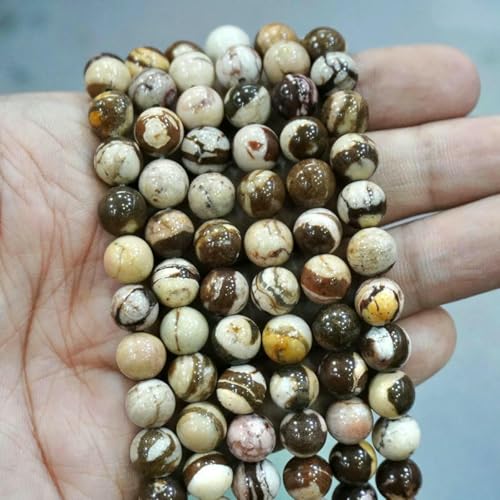 Natursteinperlen, blaues Tigerauge, runde lose Perlen, DIY-Charm-Armband, Ohrringe zur Schmuckherstellung, 38,1 cm Strang, 4/6/8/10/12/14,0 mm, Australien-Zebra, 12 mm, ca. 30 Stück von LNHBZ