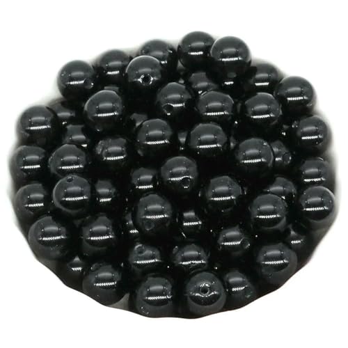 Natursteinperlen zur Schmuckherstellung, Tigerauge, Amethyst, Reiki-Quarz, Heilkristall, lose Abstandshalter, Charms, DIY-Armband, Halskette, Schwarzer Obsidian, 10 mm, 20 Stück von LNHBZ