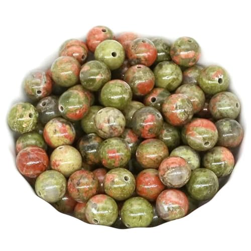 Natursteinperlen zur Schmuckherstellung, Tigerauge, Amethyst, Reiki-Quarz, Heilkristall, lose Abstandshalter, Charms, DIY-Armband, Halskette, Unakit, 4,0 mm, 85–90 Stück von LNHBZ