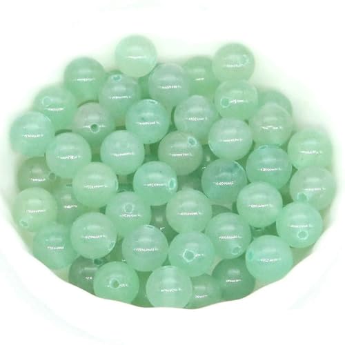 Natursteinperlen zur Schmuckherstellung, Tigerauge, Amethyst, Reiki-Quarz, Heilkristall, lose Abstandshalter, Charms, DIY-Armband, Halskette, grüner Aventurin, 8 mm, 45 Stück von LNHBZ