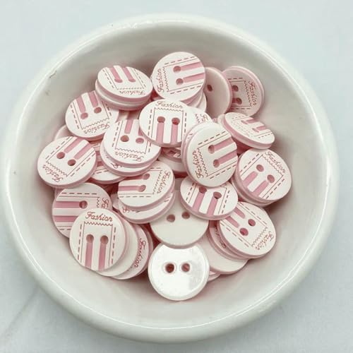 Neue 12,5 mm 15 mm Knöpfe Kinderkleidung Bonbonfarbene Farbe Zwei Augenknöpfe für Hochzeitsdekor Nähzubehör-10-12,5 mm (30 Stück) von LNHBZ