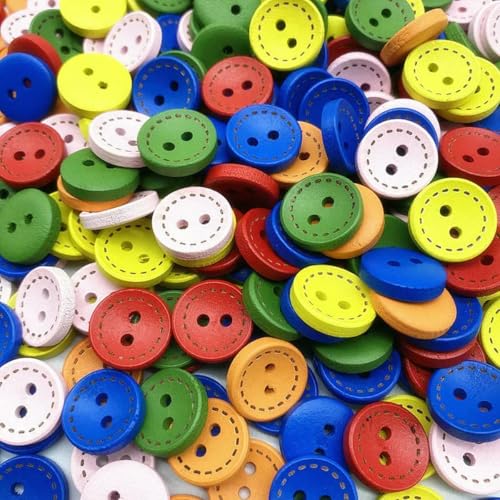 Neue 15 mm naturfarbene Holzknöpfe, handgefertigt, Buchstabe „Love“, Scrapbooking für Hochzeitsdekor, Nähzubehör, 08–15 mm (30 Stück) von LNHBZ