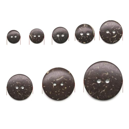 Neue 30 Stück/Los Umweltfreundliche natürliche Farbe Kokosnuss-Nähknöpfe 2-Loch-Knopf Kleidungsstück Scrapbooking Nähzubehör DIY-Natural-15mm von LNHBZ