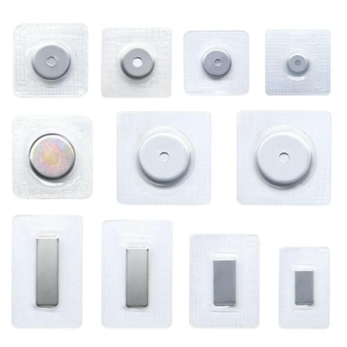 Neue 5 Paar unsichtbare, versteckte Metallknöpfe mit starkem Magnetverschluss für Mantel, Handtasche, Kleidungsstück, Zubehör, DIY-Silber, 30 x 10 mm (5 Paar) von LNHBZ
