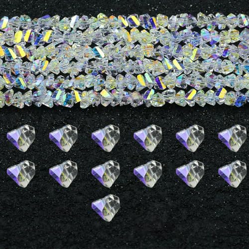 Österreichische Kristallweiß-AB-Glasperlen 3/4/6/8 mm transparent mit Loch, lose Perlen für die Herstellung von DIY-Schmuck, Armbänder, Bastelbedarf, dreieckig, 6 mm Österreichische Kristallweiß-AB-Glasperlen 3/4/6/8 mm transparent mit Loch, lose Perlen für die Herstellung von DIY-Schmuck, Armbänder, Bastelbedarf, dreieckig, 6 mm von LNHBZ