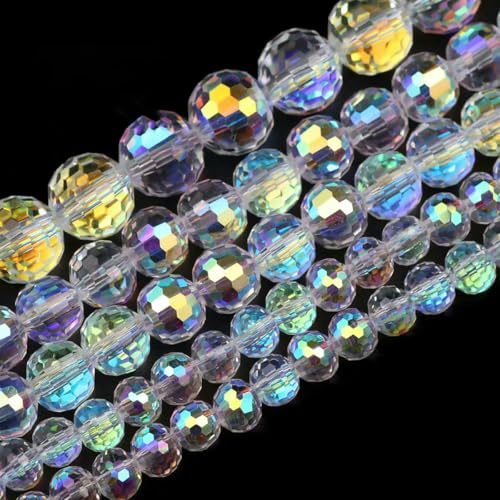 Österreichische Kristallweiß-AB-Glasperlen 3/4/6/8 mm transparent mit Loch, lose Perlen für die Herstellung von DIY-Schmuck, Armbänder, Bastelbedarf, facettiert, 10 mm Österreichische Kristallweiß-AB-Glasperlen 3/4/6/8 mm transparent mit Loch, lose Perlen für die Herstellung von DIY-Schmuck, Armbänder, Bastelbedarf, facettiert, 10 mm von LNHBZ