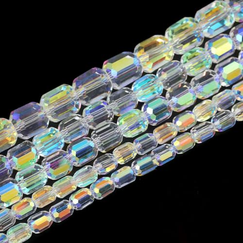 Österreichische Kristallweiß-AB-Glasperlen 3/4/6/8 mm transparent mit Loch, lose Perlen für die Herstellung von DIY-Schmuck, Armbändern und Bastelbedarf, zylindrisch, 4,0 mm Österreichische Kristallweiß-AB-Glasperlen 3/4/6/8 mm transparent mit Loch, lose Perlen für die Herstellung von DIY-Schmuck, Armbändern und Bastelbedarf, zylindrisch, 4,0 mm von LNHBZ