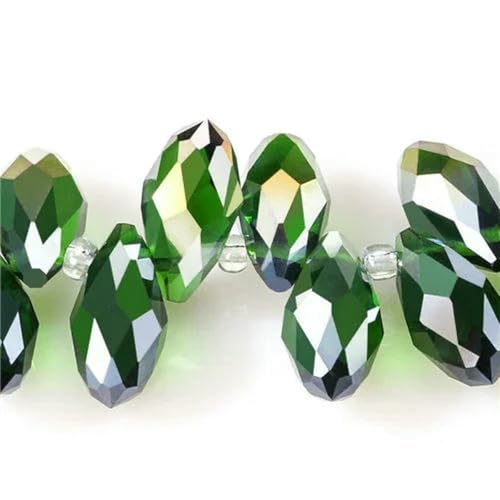 Österreichische mehrfarbige Glasperlen in Tropfenform zur Schmuckherstellung, Halskette, DIY-Zubehör, facettierte Kristall-Briolette-Perlen, Großhandel, Z006AB, 6 x 12 mm, 50 Stück Österreichische mehrfarbige Glasperlen in Tropfenform zur Schmuckherstellung, Halskette, DIY-Zubehör, facettierte Kristall-Briolette-Perlen, Großhandel, Z006AB, 6 x 12 mm, 50 Stück von LNHBZ
