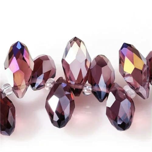 Österreichische mehrfarbige Glasperlen in Tropfenform zur Schmuckherstellung, Halskette, DIY-Zubehör, facettierte Kristall-Briolette-Perlen, Großhandel, Z011AB, 5 x 7 mm, 50 Stück Österreichische mehrfarbige Glasperlen in Tropfenform zur Schmuckherstellung, Halskette, DIY-Zubehör, facettierte Kristall-Briolette-Perlen, Großhandel, Z011AB, 5 x 7 mm, 50 Stück von LNHBZ