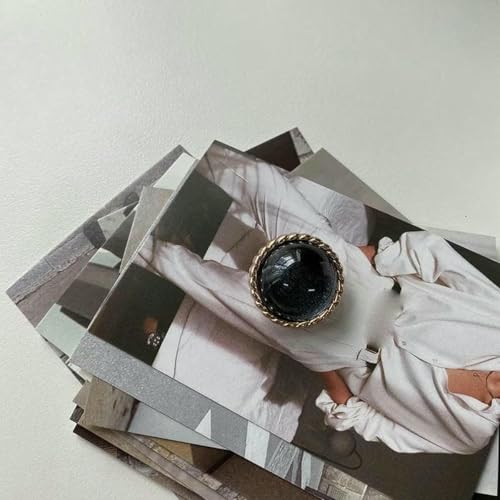 Perlmuttartige Metallknöpfe mit Schaft für Pullover, Mäntel, Nähverzierungen, Handarbeiten, Zubehör, Basteln, Kunstharz, Bekleidungsknöpfe, 6 Stück/Los, TB538, 1, 23,0 mm von LNHBZ