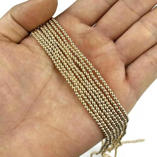 Runde Hämatitperlen, 2/3/4/6/8/10 mm, Naturstein, 14 Karat Gold, lose Perlen, Kugeln, Schmuckarmbänder, Herstellung von DIY-Zubehör, SSS-2 mm, 300 Stück Runde Hämatitperlen, 2/3/4/6/8/10 mm, Naturstein, 14 Karat Gold, lose Perlen, Kugeln, Schmuckarmbänder, Herstellung von DIY-Zubehör, SSS-2 mm, 300 Stück von LNHBZ