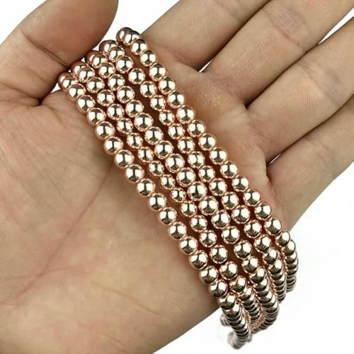 Runde Hämatitperlen, 2/3/4/6/8/10 mm, Naturstein, 14 Karat Gold, lose Perlen, Kugeln, Schmuckarmbänder, Herstellung von DIY-Zubehör, SSS-Rose, 6 mm, 100 Stück Runde Hämatitperlen, 2/3/4/6/8/10 mm, Naturstein, 14 Karat Gold, lose Perlen, Kugeln, Schmuckarmbänder, Herstellung von DIY-Zubehör, SSS-Rose, 6 mm, 100 Stück von LNHBZ