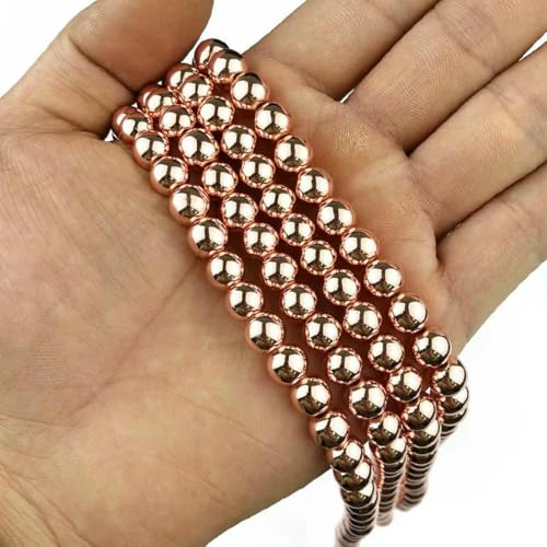 Runde Hämatitperlen, 2/3/4/6/8/10 mm, Naturstein, 14 Karat Gold, lose Perlen, Kugeln, Schmuckarmbänder, Herstellung von DIY-Zubehör, SSS-Rose, 8 mm, 50 Stück Runde Hämatitperlen, 2/3/4/6/8/10 mm, Naturstein, 14 Karat Gold, lose Perlen, Kugeln, Schmuckarmbänder, Herstellung von DIY-Zubehör, SSS-Rose, 8 mm, 50 Stück von LNHBZ