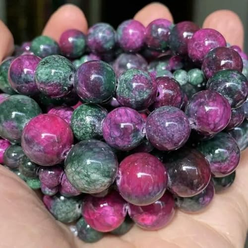 Strang, 45 Stück, Naturstein, Rosenquarz, Tigerauge, schwarzer Obsidian, Perlen zur Schmuckherstellung, DIY-Armband, Halskette, Turmalin-Jade, 8 mm Strang, 45 Stück, Naturstein, Rosenquarz, Tigerauge, schwarzer Obsidian, Perlen zur Schmuckherstellung, DIY-Armband, Halskette, Turmalin-Jade, 8 mm von LNHBZ