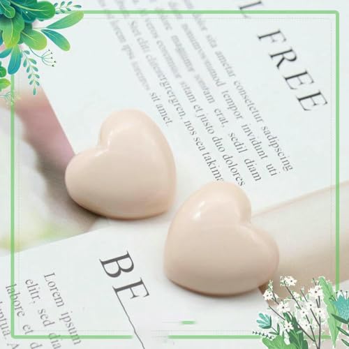 Stück/Los Nähartikel für Kinder, Zubehör, süße dekorative Herzknöpfe für Kinderkleidung, Teile, DIY, Handarbeiten, Bastelbedarf, Beige, 23,0 mm von LNHBZ