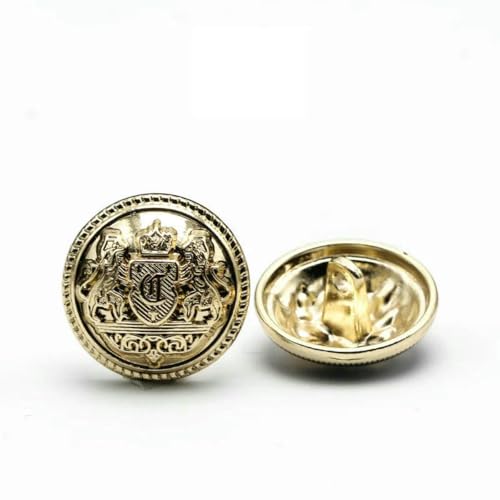 Stück 10–28 mm goldene Metallknöpfe, Kleidungsstück, Mantel, Nähzubehör, Knöpfe zum Basteln von Kleidung, schwarzer Punktölknopf, Punktölknopf, 7–18 mm von LNHBZ