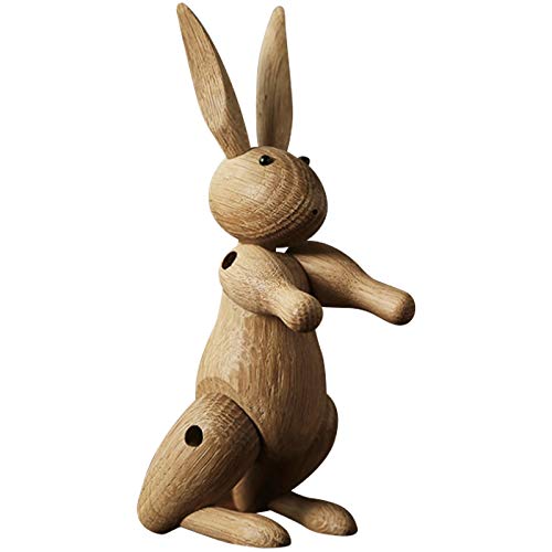 LNIMI Kunst-Holzfigur, Kaninchen-Modell, flexible Skulptur, perfekt für Heimdekoration, Geschenk oder Sammlung. von LNIMI