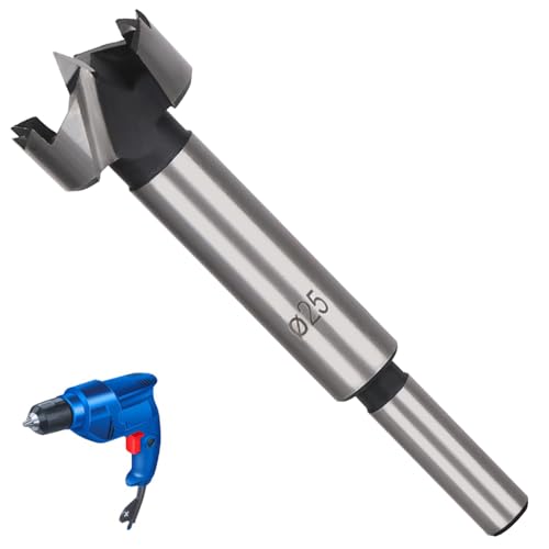 LNJBABAO Forstnerbohrer, Forstnerbohrer, Holzbohrer für Löcher, Scharnierschneider für Holzbearbeitung (Ø 6 mm, Länge 95 mm, Rundschaft) (25 mm), 2 Stück von LNJBABAO