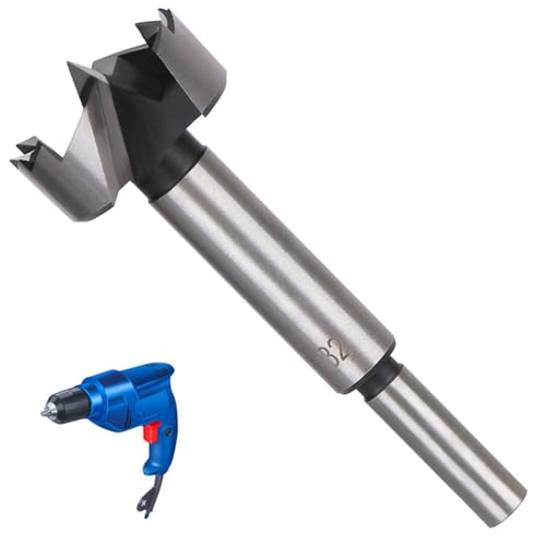 LNJBABAO Forstnerbohrer, Forstnerbohrer, Holzbohrer für Löcher, Scharnierschneider für Holzbearbeitung (Ø 6 mm, Länge 95 mm, Rundschaft) (32 mm), 2 Stück von LNJBABAO
