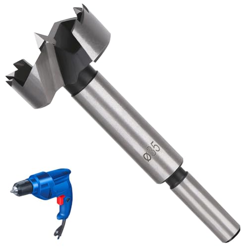 LNJBABAO Forstnerbohrer, Forstnerbohrer, Holzbohrer für Löcher, Scharnierschneider für Holzbearbeitung (Ø 6 mm, Länge 95 mm, Rundschaft) (35 mm), 2 Stück von LNJBABAO