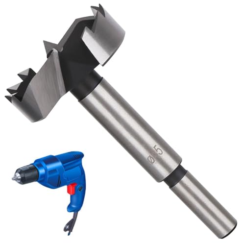 LNJBABAO Forstnerbohrer, Forstnerbohrer, Holzbohrer für Löcher, Scharnierschneider für Holzbearbeitung (Ø 6 mm, Länge 95 mm, Rundschaft) (45 mm), 2 Stück von LNJBABAO