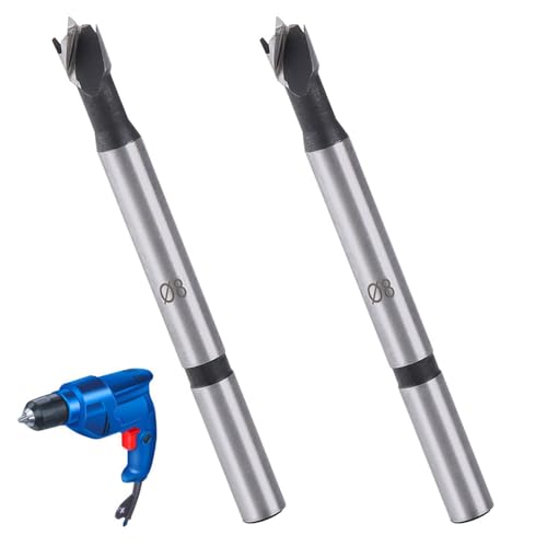 LNJBABAO Forstnerbohrer, Forstnerbohrer, Holzbohrer für Löcher, Scharnierschneider für Holzbearbeitung (Ø 6 mm, Länge 95 mm, Rundschaft) (8 mm), 2 Stück von LNJBABAO