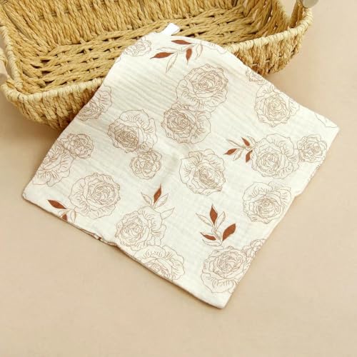 Baumwoll-Doppelschicht-Gaze-Stoff, faltig, Bedruckt, Bär, Meterware für Babykleidung, Laken, DIY, Nähen, weiches Tuch, weiß, 2 m von LNKUGN