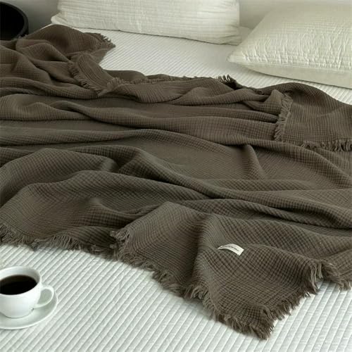 LNKUGN 1pc Decke Baumwolle Sofa Handtuch Quasten Bettwäsche Einfarbig Schal Haut-freundliche Plaid Hause Decken von LNKUGN
