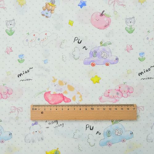 LNKUGN 60er Jahre Cartoon Haustier Tier Bedruckt Reiner Baumwollstoff Handarbeit DIY Kleidung Rock um einen halben Meter LNKUGN 60er Jahre Cartoon Haustier Tier Bedruckt Reiner Baumwollstoff Handarbeit DIY Kleidung Rock um einen halben Meter von LNKUGN