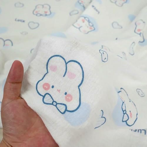 LNKUGN Baumwoll-Doppelschicht-Gaze-Stoff Meterware für Babykleidung Pyjamas DIY Nähen Anime Cartoon Bedrucktes Krepptextil Weich von LNKUGN