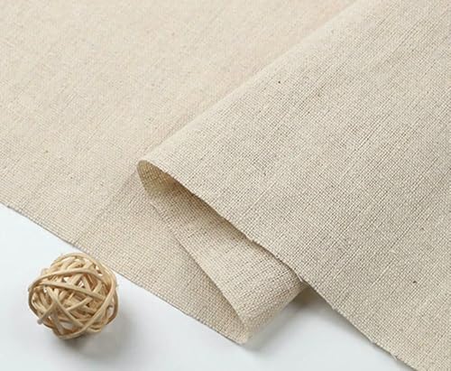 LNKUGN Baumwoll-Leinen-Stoff Greige für Stickerei Praxis Stoff Dekoration Tuch handgefertigt DIY Nähen 150x50cm/150x500cm LNKUGN Baumwoll-Leinen-Stoff Greige für Stickerei Praxis Stoff Dekoration Tuch handgefertigt DIY Nähen 150x50cm/150x500cm von LNKUGN