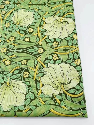 LNKUGN Baumwolltuch mit Vintage-Rankenblumen und William Morris-Muster, zum Nähen von Kleidung, DIY, handgefertigt, pro halben Meter LNKUGN Baumwolltuch mit Vintage-Rankenblumen und William Morris-Muster, zum Nähen von Kleidung, DIY, handgefertigt, pro halben Meter von LNKUGN
