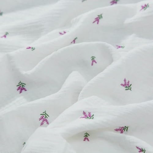 LNKUGN Doppellagiger Kreppstoff mit reinem Baumwolldruck, Herstellung von weichem Pyjama-Kleidungsdeckenstoff, DIY-Kleidungstuch, 135 x 50 cm/500 cm von LNKUGN