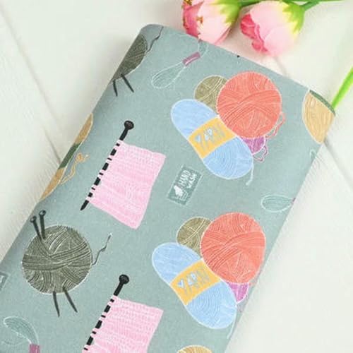 LNKUGN Halber Meter Uni-Baumwollstoff mit Katzenfaden-Kugeldruck, handgemachtes DIY-Kleidungskleid-Nähgewebe LNKUGN Halber Meter Uni-Baumwollstoff mit Katzenfaden-Kugeldruck, handgemachtes DIY-Kleidungskleid-Nähgewebe von LNKUGN