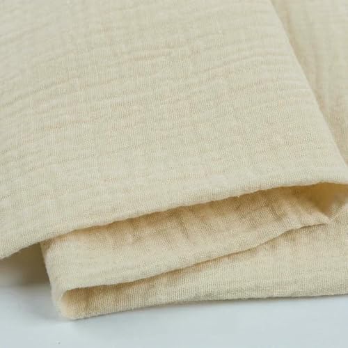 LNKUGN Lagenweise Reine Baumwollgaze, ganzer Baumwollkreppstoff, einfarbig, Stoff für Heimkleidung, Kleider, Schals, Babykleidung, 100 x 135 cm LNKUGN Lagenweise Reine Baumwollgaze, ganzer Baumwollkreppstoff, einfarbig, Stoff für Heimkleidung, Kleider, Schals, Babykleidung, 100 x 135 cm von LNKUGN