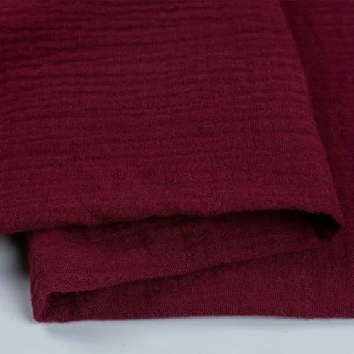 LNKUGN Lagenweise Reine Baumwollgaze, ganzer Baumwollkreppstoff, einfarbig, Stoff für Heimkleidung, Kleider, Schals, Babykleidung, 100 x 135 cm LNKUGN Lagenweise Reine Baumwollgaze, ganzer Baumwollkreppstoff, einfarbig, Stoff für Heimkleidung, Kleider, Schals, Babykleidung, 100 x 135 cm von LNKUGN