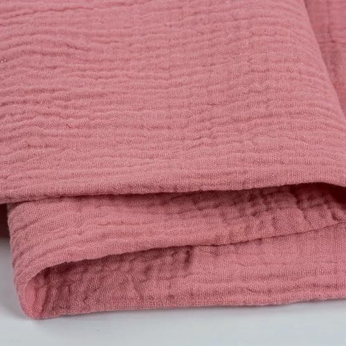 LNKUGN Lagenweise Reine Baumwollgaze, ganzer Baumwollkreppstoff, einfarbig, Stoff für Heimkleidung, Kleider, Schals, Babykleidung, 100 x 135 cm LNKUGN Lagenweise Reine Baumwollgaze, ganzer Baumwollkreppstoff, einfarbig, Stoff für Heimkleidung, Kleider, Schals, Babykleidung, 100 x 135 cm von LNKUGN