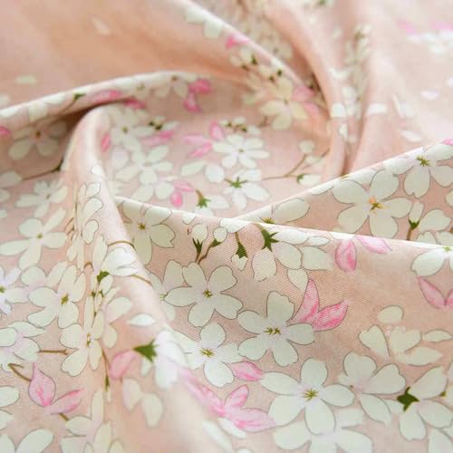 LNKUGN Leichter und dünner Stoff mit Kirschblüten-Blumendruck zum Nähen von Kleidung, DIY, handgefertigt, pro halben Meter LNKUGN Leichter und dünner Stoff mit Kirschblüten-Blumendruck zum Nähen von Kleidung, DIY, handgefertigt, pro halben Meter von LNKUGN