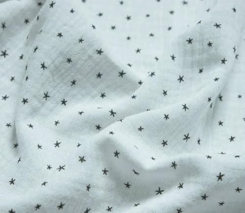 LNKUGN Stoff für Babykleidung, doppellagige Gaze, Baumwolle, Kleiner Blumenrock, Schlafanzug, Heimkleidung, Stoff pro Meter, 100 x 135 cm LNKUGN Stoff für Babykleidung, doppellagige Gaze, Baumwolle, Kleiner Blumenrock, Schlafanzug, Heimkleidung, Stoff pro Meter, 100 x 135 cm von LNKUGN