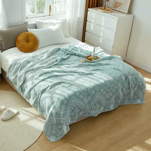 LNKUGN Überwurfdecke aus Baumwolle, für den Sommer, kühle Steppdecke, einzeln, doppelt, dünn, atmungsaktiv, Tagesdecke, Boho-Dekoration, Sofatuch, Freizeitdecke LNKUGN Überwurfdecke aus Baumwolle, für den Sommer, kühle Steppdecke, einzeln, doppelt, dünn, atmungsaktiv, Tagesdecke, Boho-Dekoration, Sofatuch, Freizeitdecke von LNKUGN