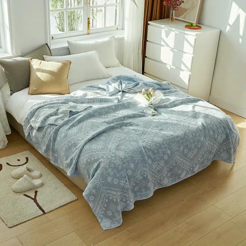 LNKUGN Überwurfdecke aus Baumwolle, für den Sommer, kühle Steppdecke, einzeln, doppelt, dünn, atmungsaktiv, Tagesdecke, Boho-Dekoration, Sofatuch, Freizeitdecke LNKUGN Überwurfdecke aus Baumwolle, für den Sommer, kühle Steppdecke, einzeln, doppelt, dünn, atmungsaktiv, Tagesdecke, Boho-Dekoration, Sofatuch, Freizeitdecke von LNKUGN