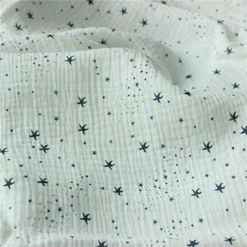 LNKUGN Weicher, dünner Baumwollstoff mit Doppelkrepp und Sternstruktur, zum Herstellen von Hemden, Kleidern, Unterwäsche und Stoffen, 160 g/m², 135 cm x 50 cm LNKUGN Weicher, dünner Baumwollstoff mit Doppelkrepp und Sternstruktur, zum Herstellen von Hemden, Kleidern, Unterwäsche und Stoffen, 160 g/m², 135 cm x 50 cm von LNKUGN