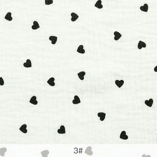 LNKUGN Weiches Herz-Print-Baumwoll-Nähgewebe Crepe Double Layer Gaze Tuch Valentinstag DIY Handtuch Material LNKUGN Weiches Herz-Print-Baumwoll-Nähgewebe Crepe Double Layer Gaze Tuch Valentinstag DIY Handtuch Material von LNKUGN