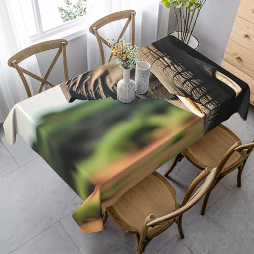 LNNIUK Rechteckige Tischdecke mit afrikanischem Elefanten-Druck, Küchentischdecke für Esszimmer, Party, Bauernhaus, Picknick im Freien LNNIUK Rechteckige Tischdecke mit afrikanischem Elefanten-Druck, Küchentischdecke für Esszimmer, Party, Bauernhaus, Picknick im Freien von LNNIUK
