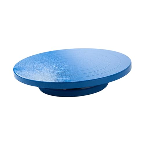 LNNXSZ Drehbare TöPferscheibe Kantenrad for Töpferei, drehbar, manuell, robuster Kuchendrehteller for Modellkeramik, Kunst, DIY-Kunsthandwerksprojekte, Basteln von Ton(Blue 25cm) von LNNXSZ