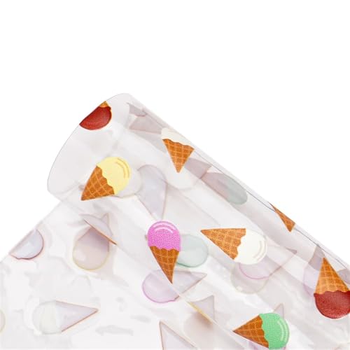 LNNXSZ PVC Gelatine Rolle 0,3 mm Jelly Kunstleder Stoffblätter PVC durchscheinendes glänzendes Vinyl for Tasche Dekor Kleidungsstück DIY Haar-Accessoires(Color-4,Half Yard 50 x120cm) von LNNXSZ