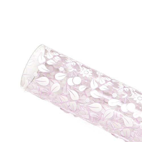 LNNXSZ PVC Gelatine Rolle Gedruckte Geleeblätter aus PVC mit Blumen, durchscheinendes, glänzendes Vinyl for Taschen, Dekoration, Kleidungsstücke, DIY, Haar-Accessoires(Color-1,Half Yard 50 x120cm) von LNNXSZ
